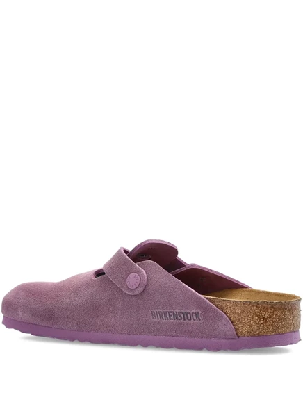 Мужские мюли Birkenstock Boston замшевые, фиолетовые