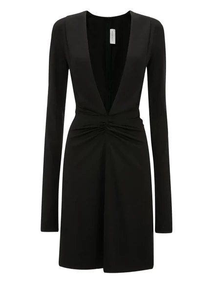 Женское мини-платье Victoria Beckham с V-вырезом, чёрное