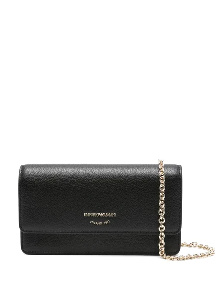 Женская сумка-клатч Emporio Armani с цепочкой, черная