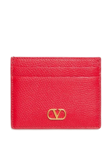 Женский картхолдер Valentino Garavani V-logo, красный