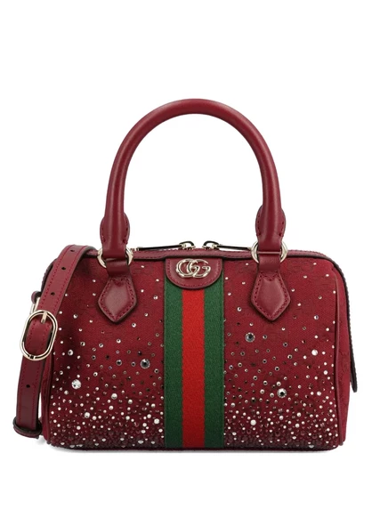Женская сумка-тоут Gucci Ophidia с кристаллами, красная