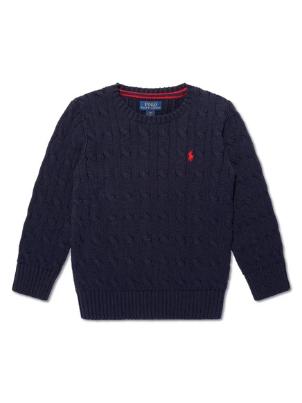 Детский джемпер Polo RALPH LAUREN с вышитым пони-поло из трикотажного полотна blue