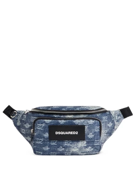 Мужская поясная сумка DSquared2 D2 Monogram, синяя