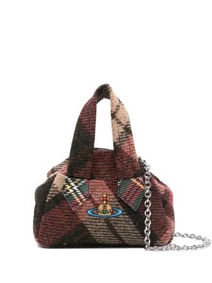 Женская сумка-тоут Vivienne Westwood Orb мини, коричневая