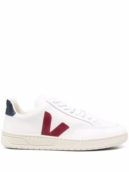 Кроссовки на шнуровке со вставками VEJA V-12 white