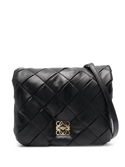 Сумка через плечо из фугу LOEWE Goya black