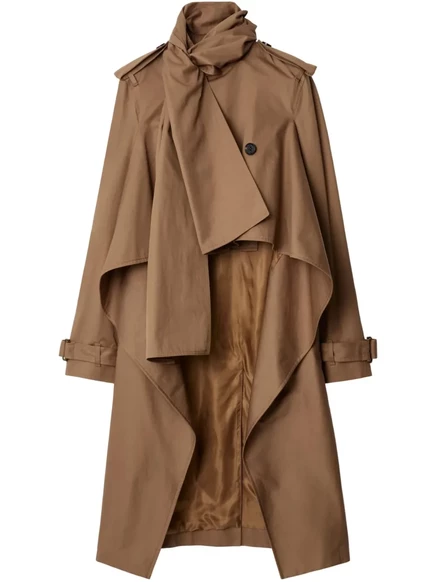 Тренч-пальто с длинным шарфом Burberry brown