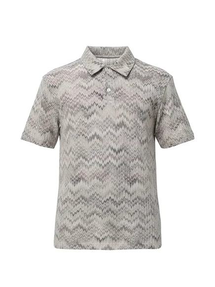 Мужская футболка-поло missoni с зигзагом, бежевый