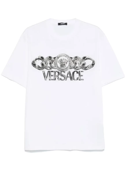 Мужская футболка Versace Medusa On Chain, белая