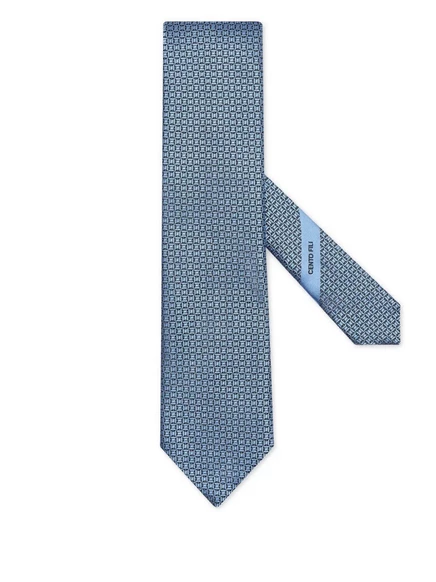 Мужской шелковый галстук Zegna Cento Fili, синий
