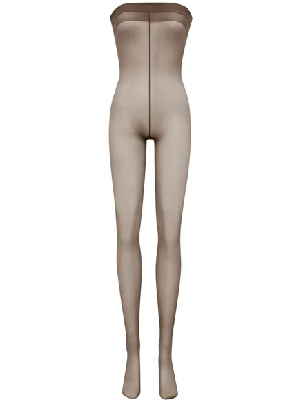 Женские колготки Saint Laurent полупрозрачные, коричневые