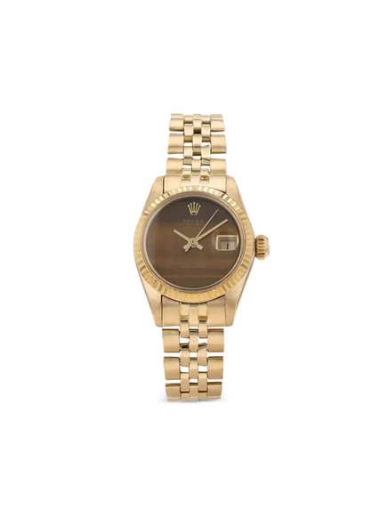 Женские часы Rolex Lady‑Datejust 26 мм, золотые, коричневые