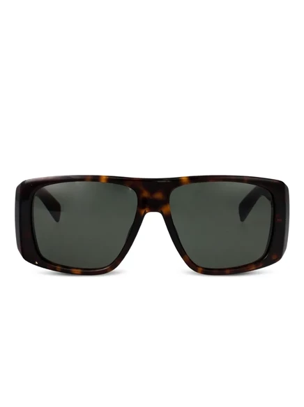 Унисекс солнцезащитные очки Saint Laurent Eyewear прямоугольные, коричневые