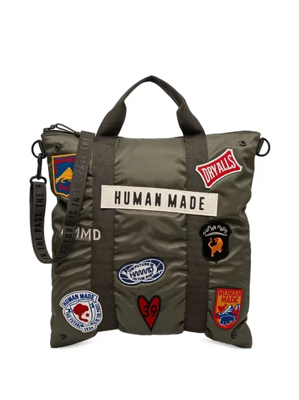 Унисекс тоут Human Made с нашивкой, оливковый