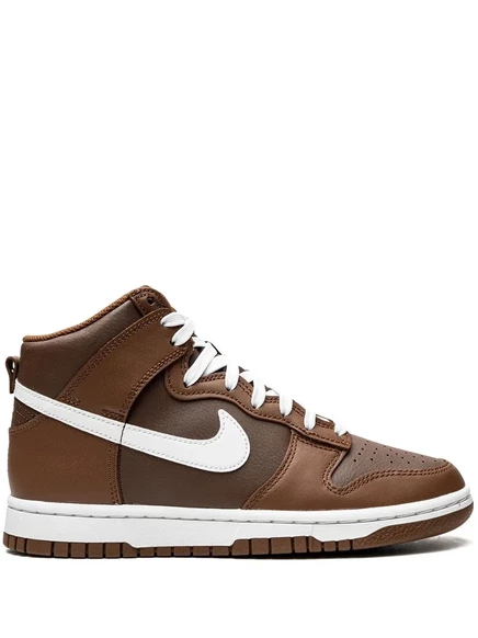 Унисекс высокие кеды Nike Dunk High, шоколадно-белые