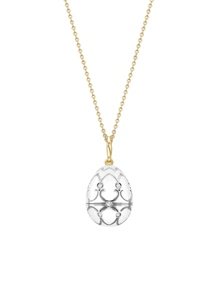 Кулон-локет Faberg из 18‑каратного золота с бриллиантами, белый