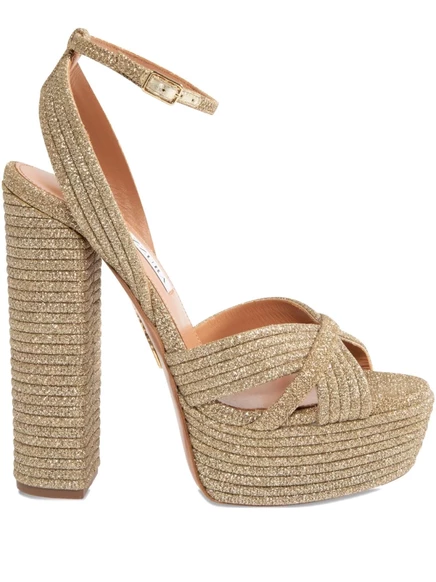 Босоножки на платформе Aquazzura 140 мм Sundance neutrals