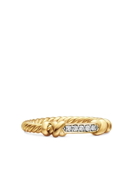Женское кольцо David Yurman Helena с бриллиантами, золотое