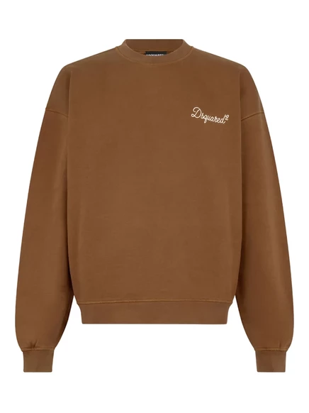 Мужской свитшот DSquared2 D2 Signature с вышивкой, коричневый