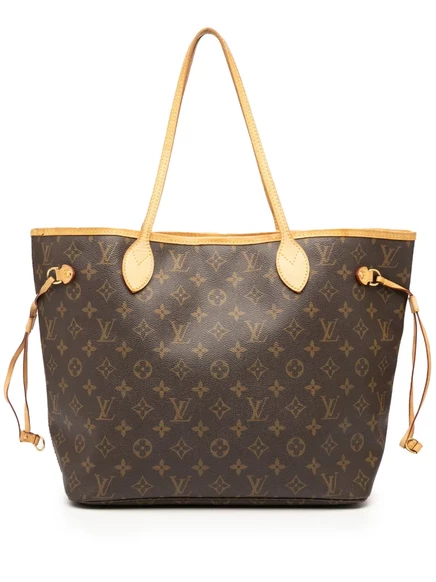 Сумка-тоут Neverfull MM с монограммой Louis Vuitton, бывшая в употреблении в 2008 году brown