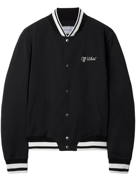 Мужская куртка варсити Off-White Script, черная