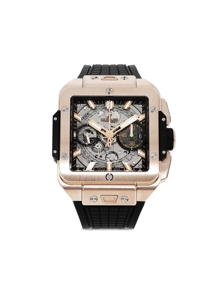 Квадратная челка Hublot Unico King Gold 42 мм grey