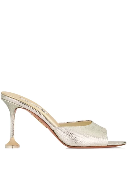 Женские мюли Aquazzura кожаные, золотистые