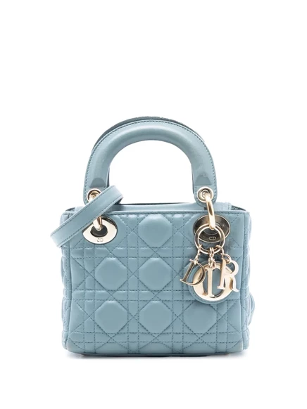 Женская сумка Christian Dior Lady Dior Mini, синяя