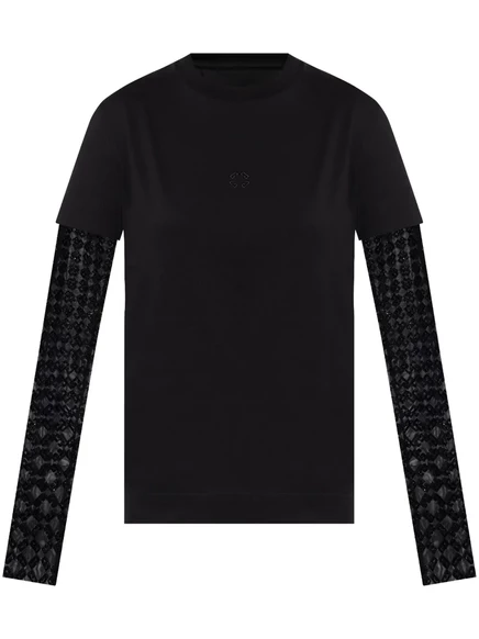 Футболка с перекрытием от Givenchy black