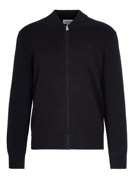 Мужской кардиган Lacoste на молнии с логотипом, черный