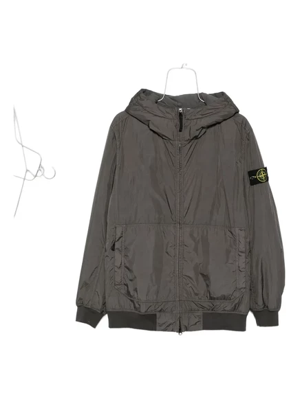 Куртка с капюшоном и отделкой из панелей Stone Island grey