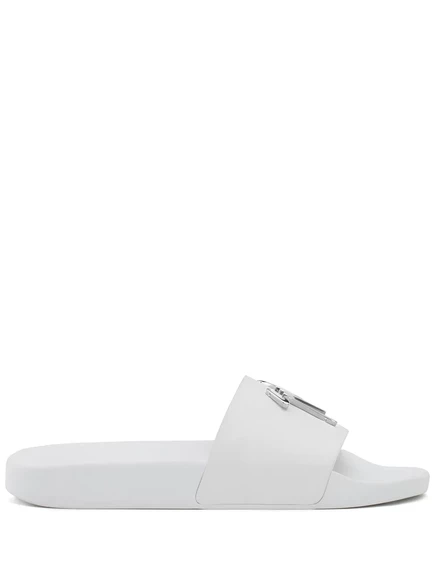 Мужские кожаные шлепанцы Giuseppe Zanotti Brett, белые