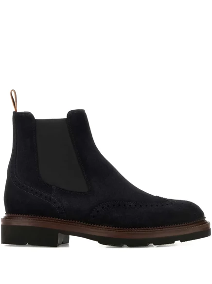 Замшевые ботинки челси от Santoni blue