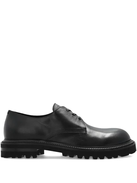 Массивные туфли-дерби на шнуровке от Giorgio Armani black