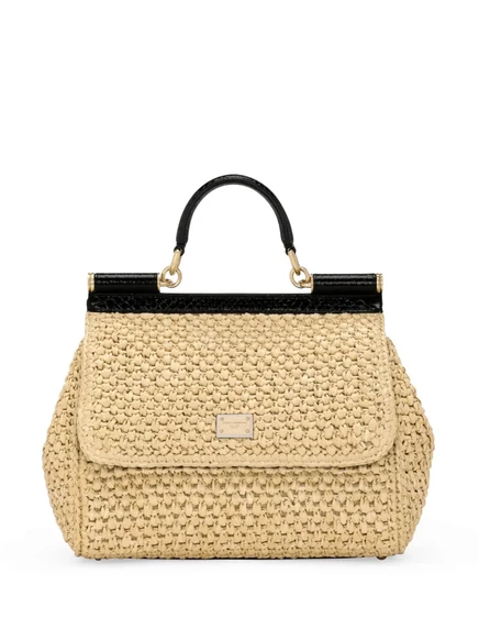 Большая сицилийская сумка Dolce & Gabbana neutrals