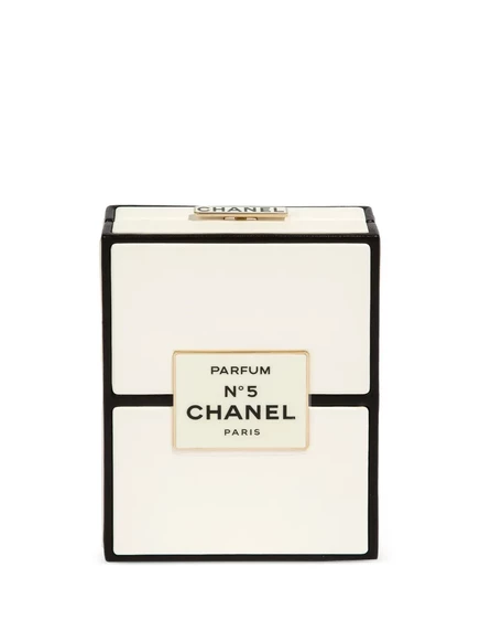 Женская сумка-клатч CHANEL Pre-Owned Nº5, бело-черная
