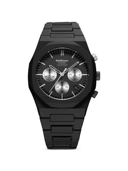 Мужские часы D1 Milano Chronograph 40,5 мм хронограф, черные