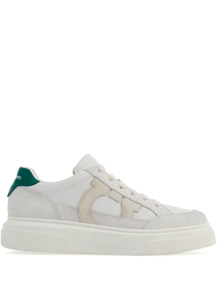 Ferragamo Gancini-Кроссовки из телячьей кожи с нашивками white
