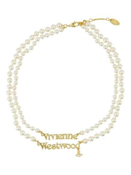 Женское ожерелье Vivienne Westwood жемчужное с Orb, золотистое