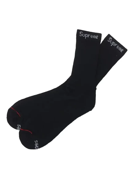 Мужские носки Supreme x Hanes, набор из 4 пар, черные