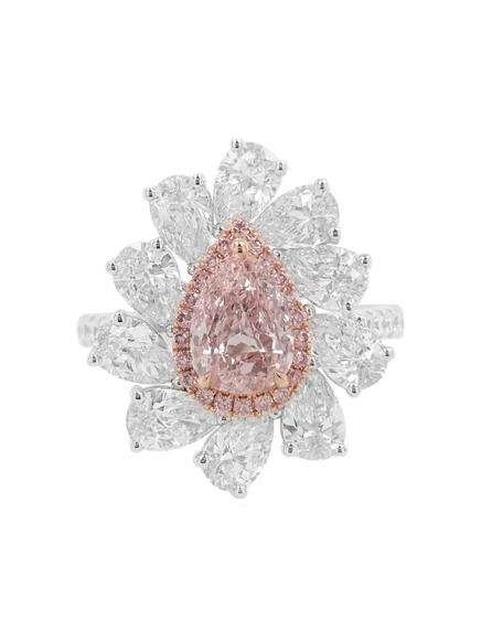 Женское кольцо HYT Jewelry 18K белое/розовое с бриллиантами
