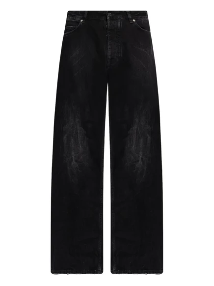 Мужские потертые джинсы Balenciaga, черные