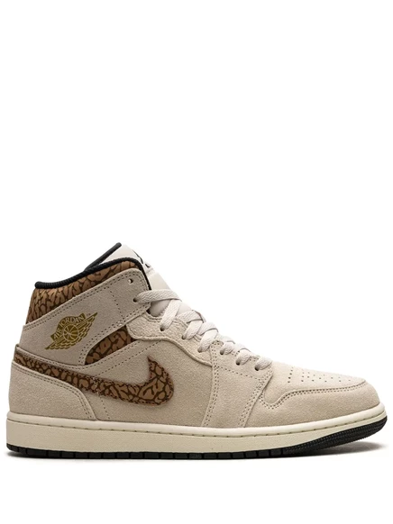 Кроссовки Jordan Air Jordan 1 Mid Brown Elephant, коричневые