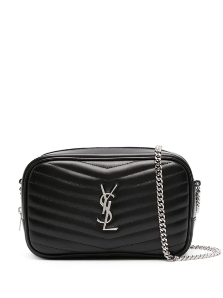 Кожаная мини-сумка Saint Laurent Lou black