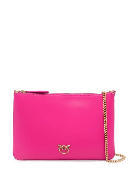 Классический кожаный клатч PINKO Classic pink