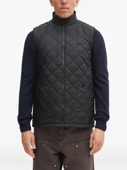 Стеганый жилет Barbour на молнии black