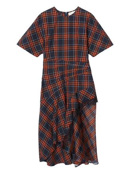 Женское асимметричное платье 3.1 Phillip Lim в клетку, красно-синее