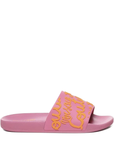 Женские шлепанцы Versace Jeans Couture, розовые