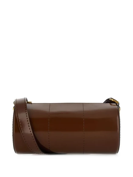 Сумка через плечо Max Mara medium Brushed Roll cros в матовом цвете brown