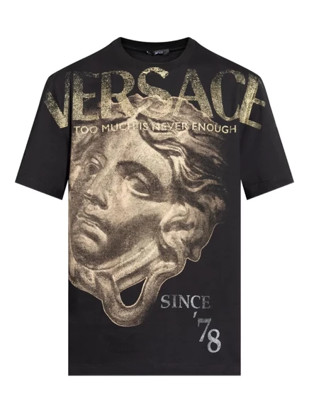 Мужская футболка Versace Medusa Head, черная